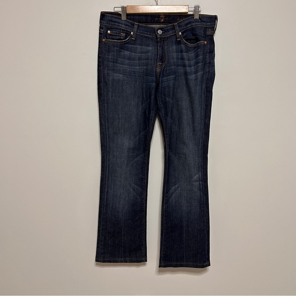 7 Seven for all man kind Women’s 29x29 Blue Denim Jeans Straight leg Medium Wash - Picture 1 of 10